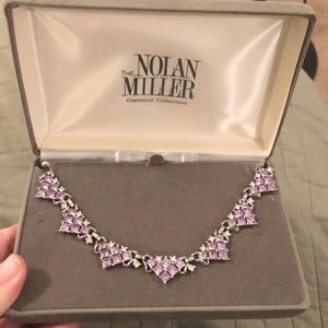 Nolan Miller lavender jeweled necklace